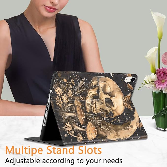 for iPad 10th-Gen 10.9-inch 2022 Case Adjustable Stand Shockproof Protective Cover with Automatic Wake-up/Sleep Function Suitable for iPad 10th Gen 2022 Case Art Dragonfly