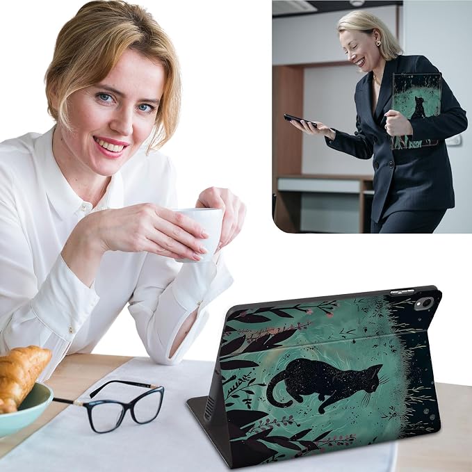 Slim Case for Samsung Galaxy Tab S11 5G 11 Inch (2025) PU Leather Tablet Cases Flip Folio Multi-Angle Viewing Stand Protective Smart Shell Cover with Auto Wake/Sleep A Crow Skull