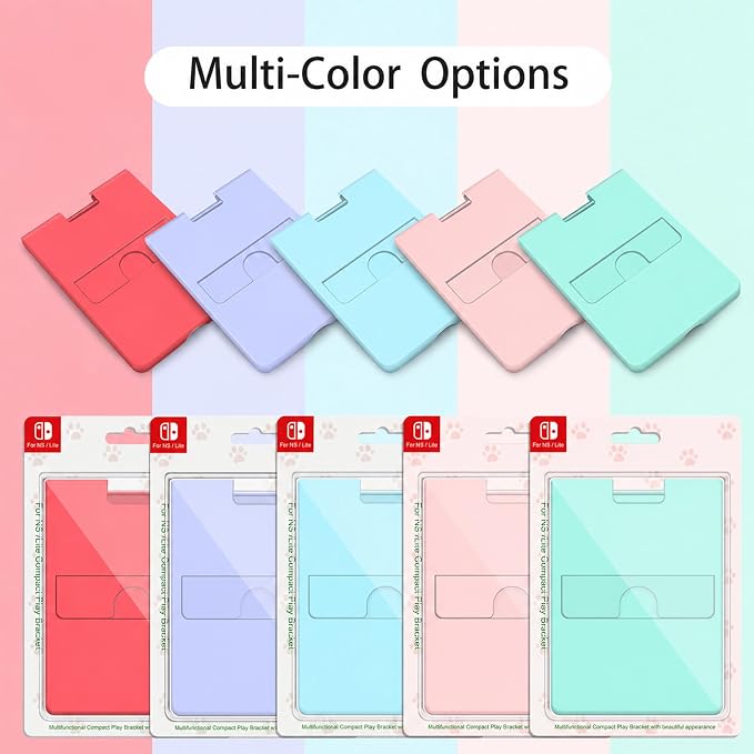 Stand Compatible with Nintendo Switch Adjustable Switch Playstand Foldable Phone Stand for Desk Compact &amp Portable Switch Holder Accessories (Black)