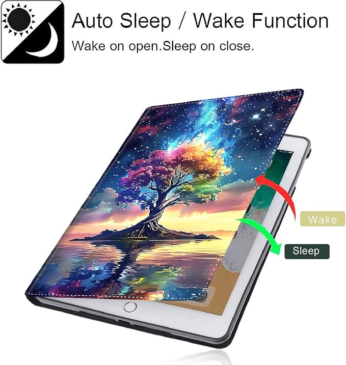Case for New iPad (A16) 11th Generation 11 Inch 2025for iPad 10th Generation 2022 10.9 Inch Multi-Angle Stand Smart Cover Shockproof with Auto Wake/Sleep ，Starry Sky