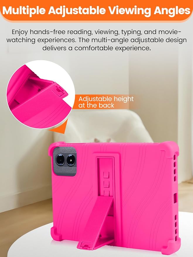 Case Compatible with TABWEE T50 11 inch Tablet – Shockproof Silicone Protective Case with Kickstand Anti-Slip Drop-Resistant Business Style (Black)