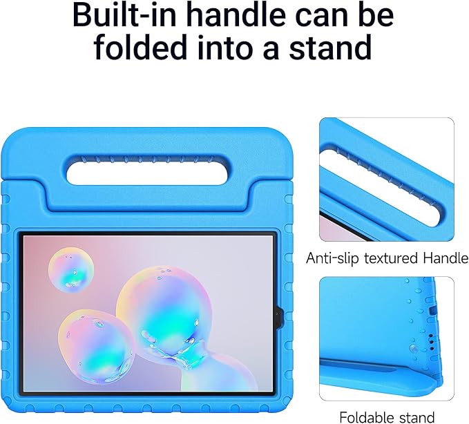 Kids Case for Samsung Galaxy Tab S6 Lite Shockproof Handle Stand Blue | Lightweight Kids Friendly EVACompatible with Samsung Galaxy Tab S6 Lite 10.4 Inch 2024/2022/2020 Release S Pen Holder