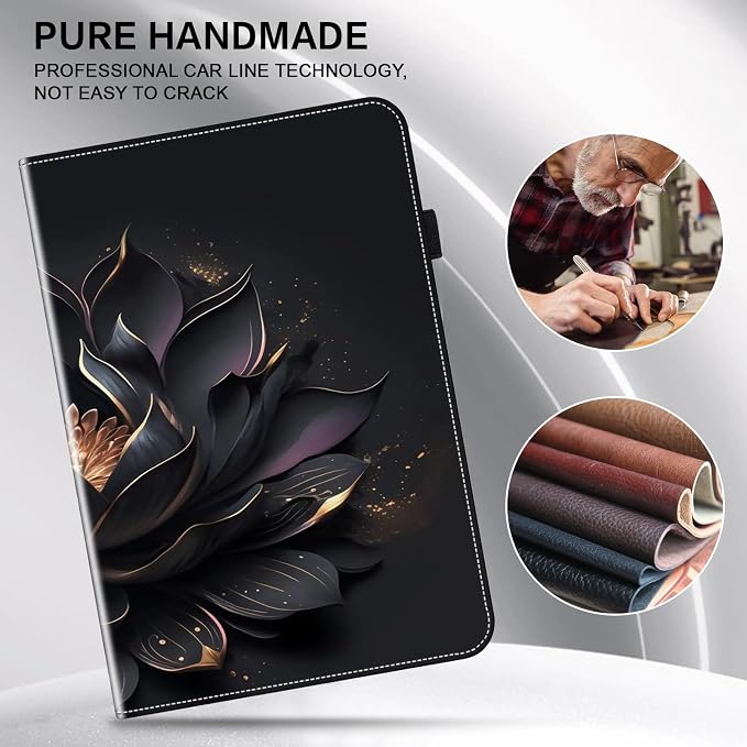 Case for Samsung Galaxy Tab A 10.1 2019 Model SM-T510/T515/T517 Stylus Holder Flip Wallet Leather Shockproof Cover for Galaxy Tab A SM-T510 Case Bicolor Marble