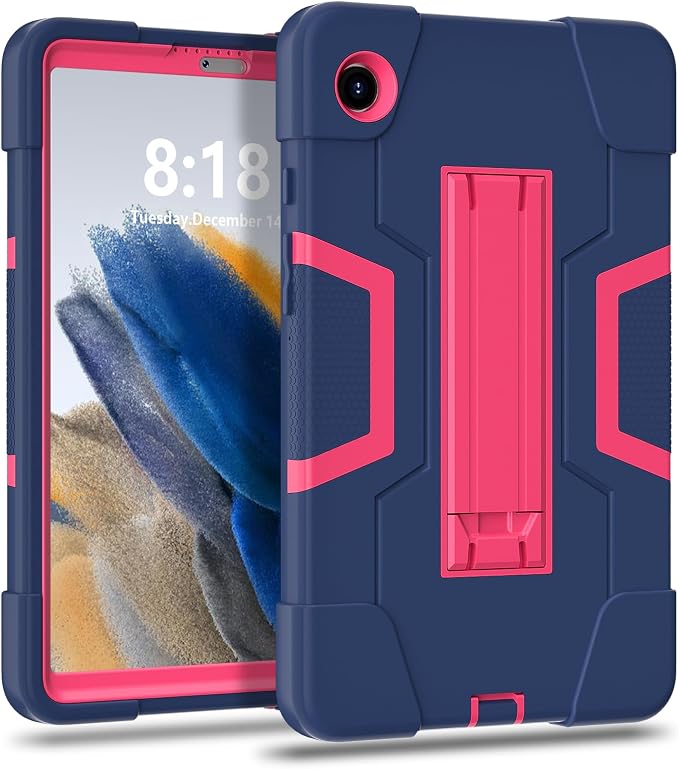 case for Galaxy Tab A9 8.7 2023 Case Hard PC Soft Silicone Kickstand Rugged Heavy Duty High Impact Protective Case for Samsung Galaxy Tab A9 8.7 Inch 2023 SM-X110 SM-X115 Black