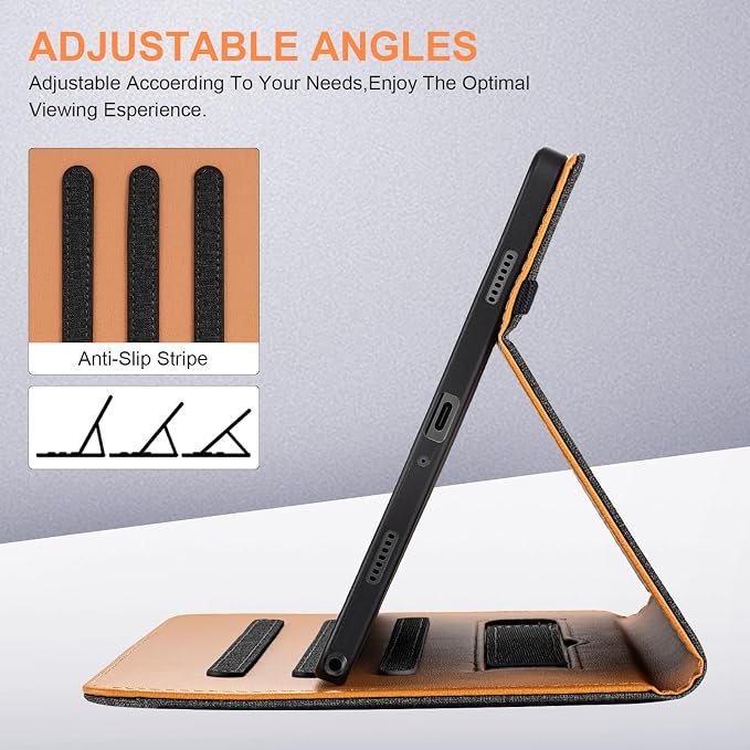 for Samsung Galaxy Tab A9 Plus Case Multiangle Stand for Samsung Tab A9 Plus Tablet Case 11 Inch SM-X210/SM-X216/SM-X218Black