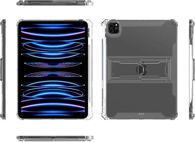 Dteck for iPad Air 3rd Gen (2019) / iPad Pro (2017) Case 10.5 Shockproof Protective Case with Kickstand Hard Plastic Shell 3-Layer Protection Drop Proof Sturdy Rugged Tablet Cover (Aqua+Rose)