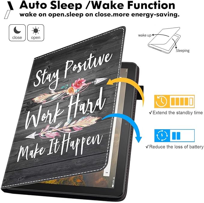 Case for All-New Amazon Kindle Fire 7 Tablet (7 Display 12th Generation 2022 Release) Premium PU Leather Stand Cover with Smart Auto Wake American Flag and Cross