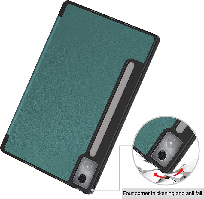 YRH for Idea Tab Pro 12.7 inch Case 2025 with Pen Holder Soft TPU Back Tablet Cover Case with Auto/Sleep (Black)