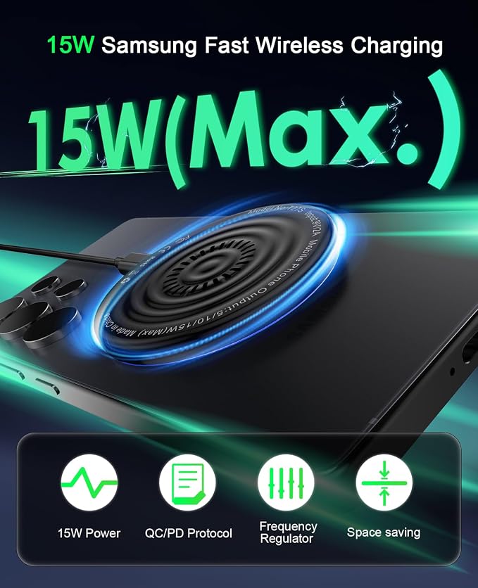MagSafe Charger 2 Pack 15W Magnetic Wireless Charger Fast Charging Pad with 20W Adapter and 6FT Cables for Samsung Galaxy S26-20 Series/iPhone 17-12 Series/AirPods/Galaxy Buds