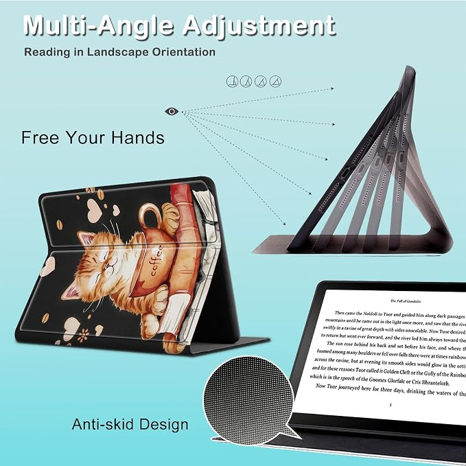 for 6 Kindle 2024 and 2022 (11th Generation) Case Slim Lightweight Smart Cover Case with Auto-Wake/Sleep for Kindle 2024Bald Eagle Flag