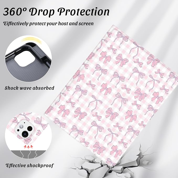 Cute Maple Bear Case for 10.2 iPad 2019/2020/2021(7th/8th/9th Gen) with Pencil Holder Auto Wake/Sleep Leather Soft TPU Back Cover for Women Girls