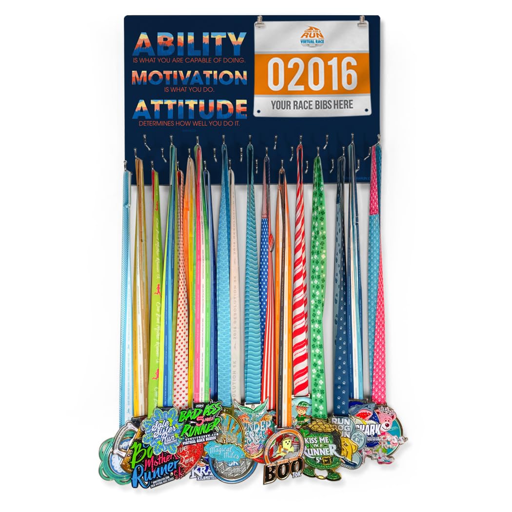 Gone For a Run Medal and Bib Hanger Display for Runners - Multiple Designs