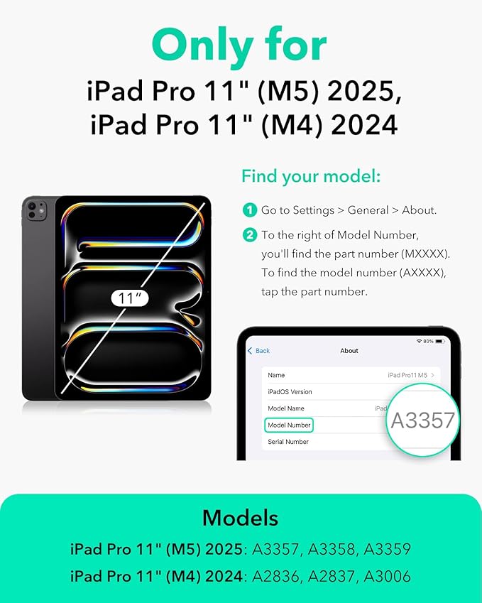 ESR for iPad Pro 11 Inch Case (M5/M4) 2025/2024, Vertical Stand Cover, Multi Stand Angles, Ultra-Stable Case with Pencil Holder, Flip Series, Brown