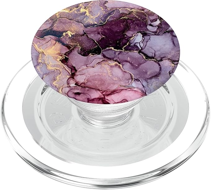Cool Purple-Gold Landscape Natural-Marble PopSockets Adhesive PopGrip