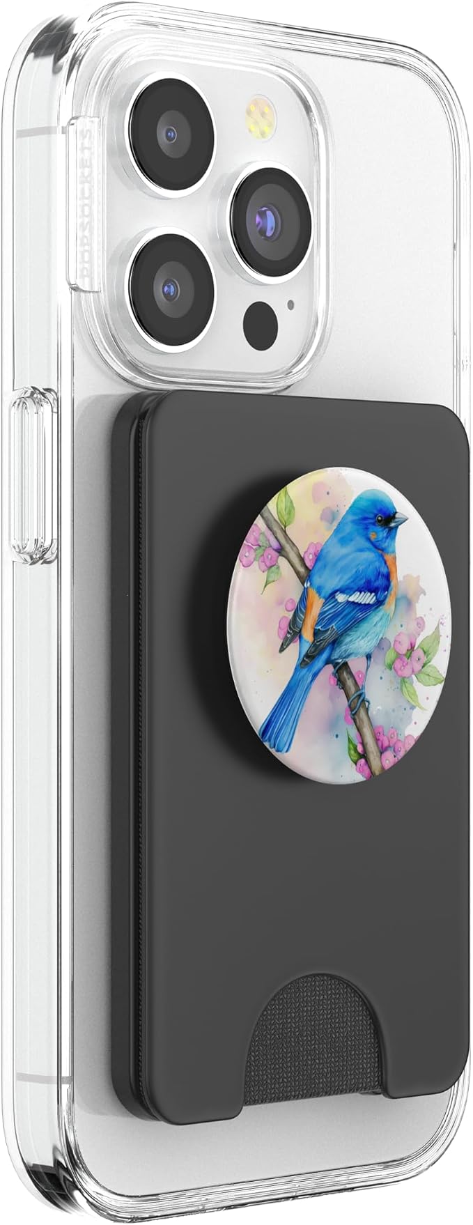 Colorful Blue Bird Watercolor PopSockets Adhesive PopGrip