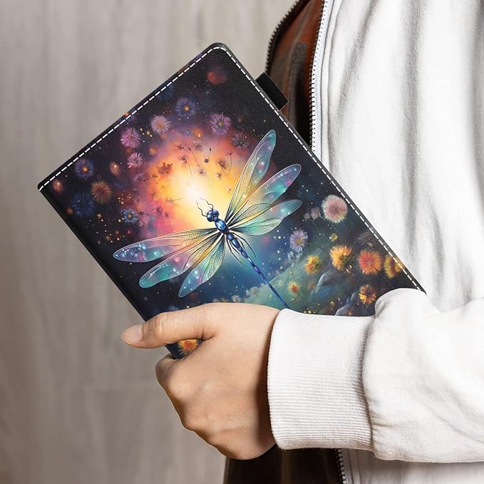 Case for Amazon Kindle Fire HD 8/Fire HD 8 Plus Tablet (12th/10th Generation 2024/2022/2020 Release) - PU Leather Folio Cover with Smart Auto Wake/Sleep Bald Eagle