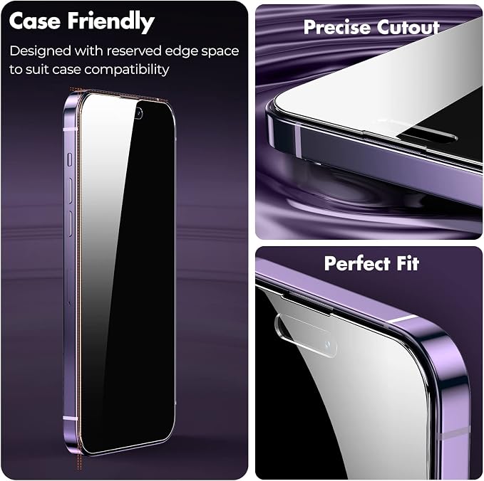 UNBREAKcable 2 Pack Privacy Screen Protector for iPhone 11 Pro Max/Xs Max Shatterproof Tempered Glass [True 28°Anti Spy] [9H Hardness] [Easy Installation] Protector for Apple 6.5