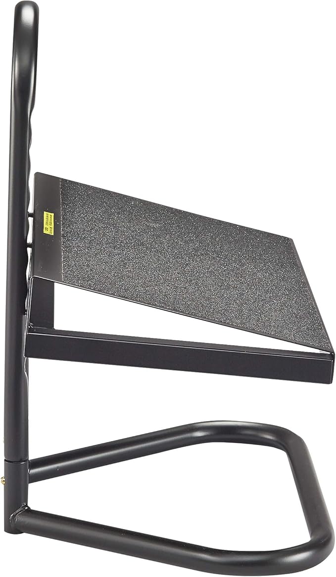 Safco Task Master Adjustable Footrest, 9 Position Textured Platform, Tubular Steel, for Home, Office & Classroom, Black