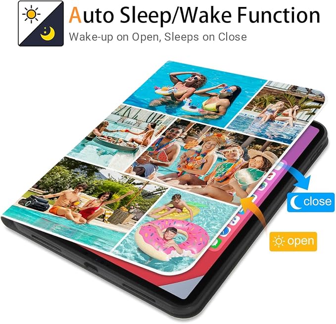 Custom Case for iPad Air 3rd Generation 2019 / iPad Pro 2017 10.5 inch Personalized Customized Picture Logo Text Name PU Leather Tablet Cover Premium Folio Flip Stand Case Auto Wake/Sleep