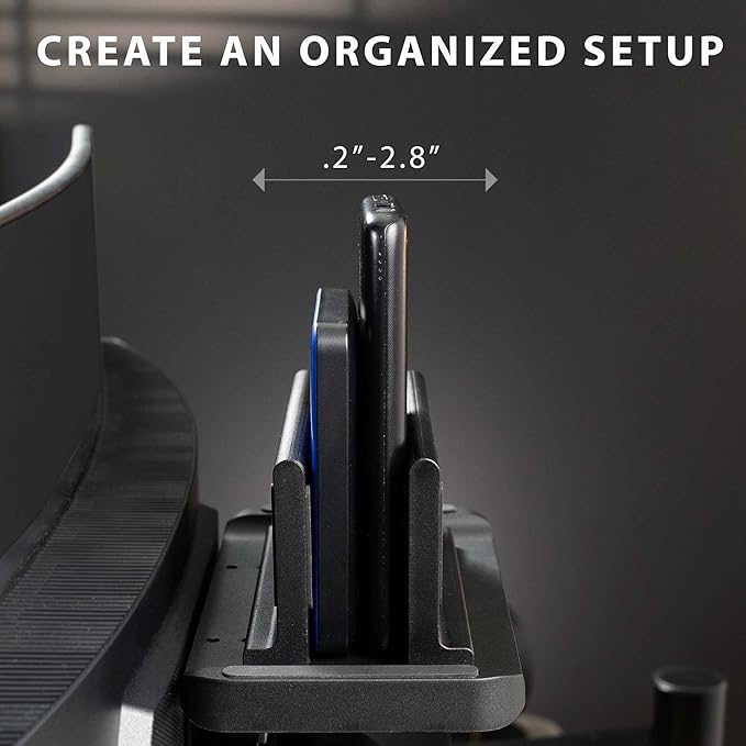 VIVO Multifunctional Adjustable Thin Client Mini PC Mount Bracket, CPU VESA Monitor Arm Computer Holder, Freestanding Desk Stand, Vertical Laptop Stand, Black, MOUNT-PC05M