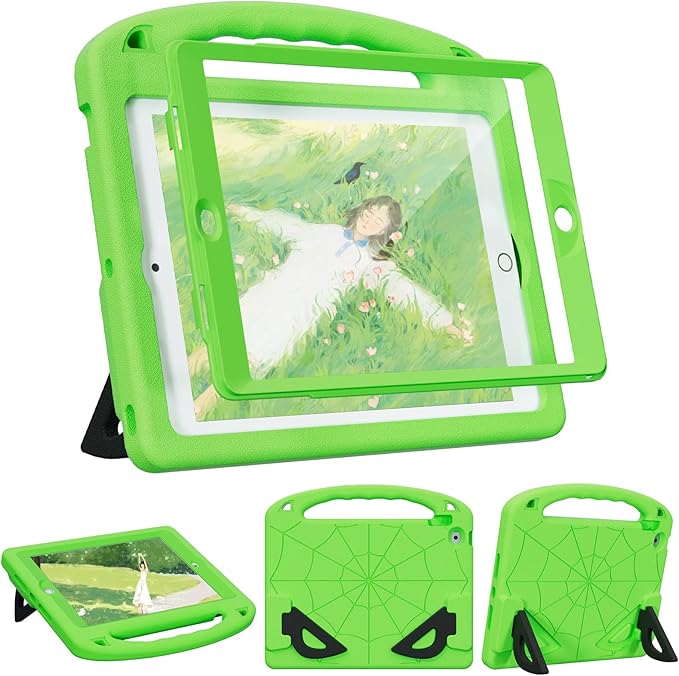Kids Case for iPad 9th/8th/7th Gen. (10.2-inch 2021/2020/2019) | Shockproof Cover with Built-in Screen Protector and Stand Black