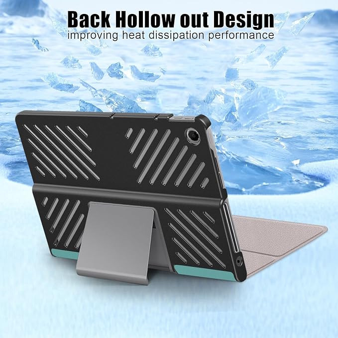 Case Compatible with Lenovo Tab Plus Tablet 2024 Folio Case for Lenovo Tab Plus 11.5 inch (TB351FU) Hard Shell Smart CoverBlack
