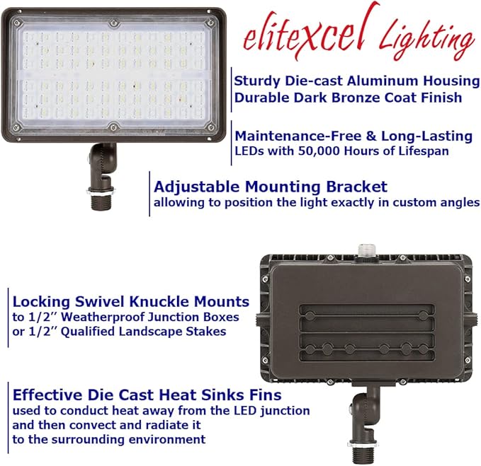 Dusk to Dawn Outdoor Lighting, Gen4 60W Commercial Flood Lights Outdoor, 7450LM 5000K Daylight 250W MH Equal, 120-277V UL Listed Security Lights for Yard Garden Garage Playground