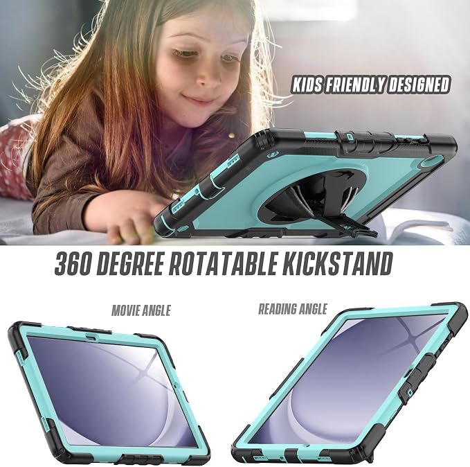 Case Compatible with Galaxy Tab A11 Plus 2026/ A9 Plus 2023 11-Inch Model SM-X230/SM-X236/SM-X238/SM-X210/SM-X216/SM-X218 with Screen Protector Pen Holder Stand Shoulder Strap Handle Grip