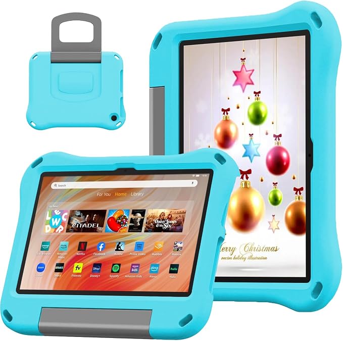 10 inch Tablet Case for kids(Compatible with 13th/11th Gen 2023/2021) (Incompatible with iPad Samsung 10 inch Tablet)Light Weight Shock Proof Convertible Handle Stand Kids Case (A-Light Blue)