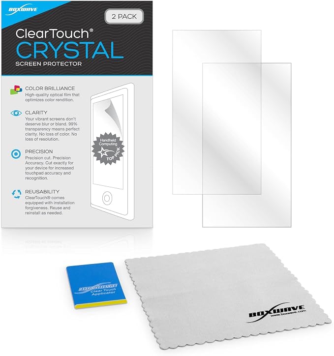 BoxWave Screen Protector Compatible with Movado Connect - ClearTouch Crystal (2-Pack) HD Film Skin - Shields from Scratches for Movado Connect
