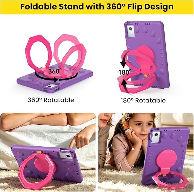 Kids Case for Lenovo IdeaTab11 2025/K11 Gen 2TB-336ZU/FU | Made of non-toxic odorless EVA materialStrong drop resistance，360 degree rotating support，Suitable for children's learning