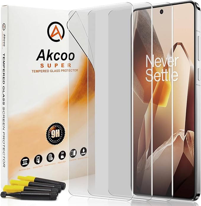 Screen Protector for OnePlus 13 [3 Pack] Tempered Glass UV Set 9H Hardness Scratch Resistant Sensitive Touch Full edge-to-edge coverage with a seamless fit