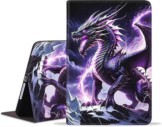 Case for Samsung Galaxy Tab S10 Plus 2024/ S9 Plus/ S9 FE Plus 5G 12.4 Inch 2023 Premium PU Leather Stand Folio Cover with Auto Sleep/Wake Abstract Colorful Dog