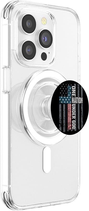 ONE Nation Under GOD - Christian USA Cross Flag Patriotic PopSockets Adhesive PopGrip