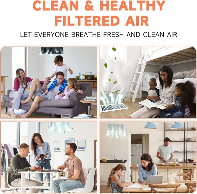 Carbon Filter 12 Pack 4" x 12" Activated Charcoal Air Vent Filters Premium