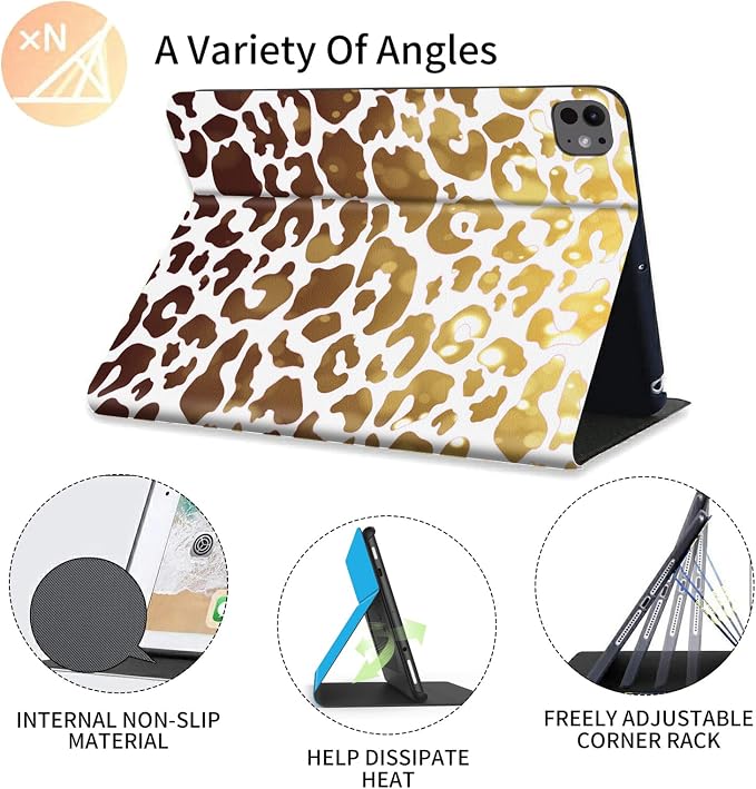 FUYOCWE for iPad Pro 13 Inch Case (M47th Generation2024 Model A2925A2926A3007)PU Leather Slim Folding Stand Case for iPad 13 7th GenAuto Sleep Wake Cover -A Dream Catcher Wolf