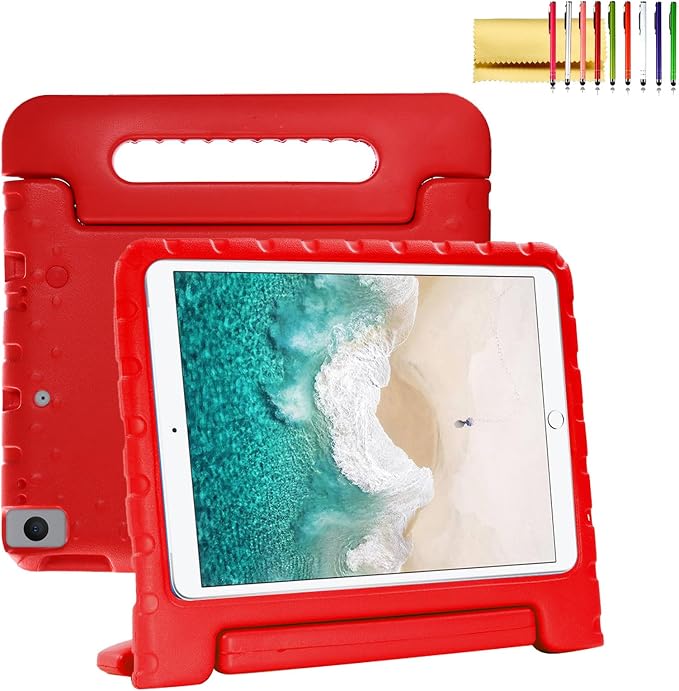 Dteck Kids Case for iPad 10.2 - Shockproof Rugged EVA Handle Stand Child Proof Case for iPad 9/8/7 Generation Black