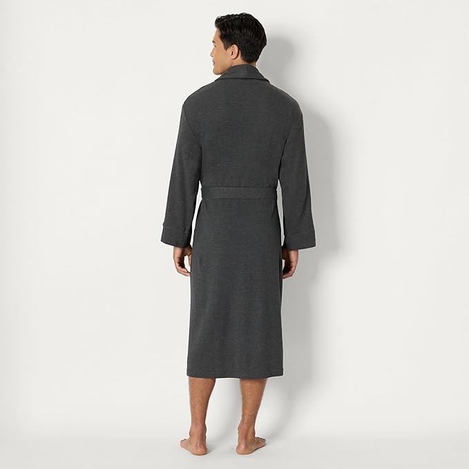Amazon Essentials Men's Lightweight Waffle Bathrobe (Available in Big & Tall)