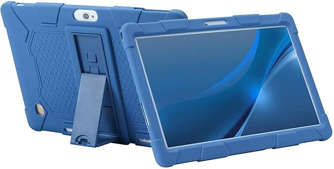 Universal Silicone Tablet Case - 10.1 Inch Cover Shockproof Protective Cover with Stand Soft Slim &amp Non-Slip Grip Kids Android Tablet Suitable for BBK R30/R10/H9/K10plus (24x17cm) (Bean Green)