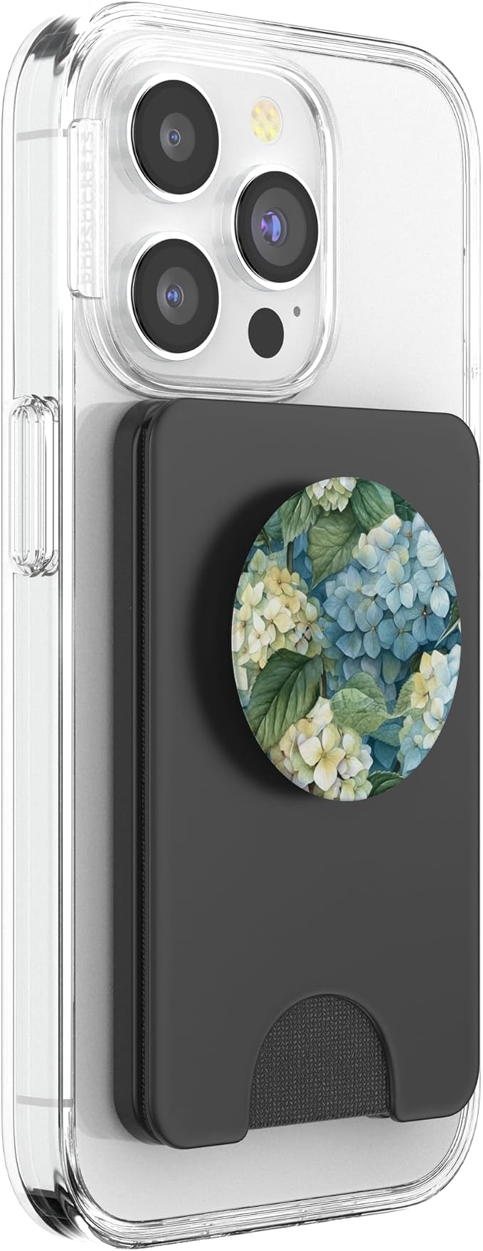 Hydrangea Watercolor Wildflower Pattern Graphic PopSockets PopGrip for MagSafe