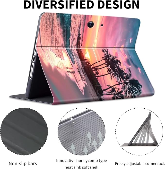 Case for Microsoft Surface Pro 11/10 / 9 13 InchPU Leather Cute Slim Folio Adjustable Stand Cover Case for Surface Pro 11th Edition AIArt Red Dragonfly