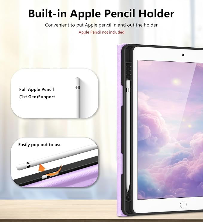DTTO for iPad 9th/8th/7th Gen Case 10.2 Inch (2021/2020/2019) Brown | 360 Degree Rotating Premium Faux Leather Folio Stand Cover with Pencil Holder Auto Sleep/Wake Multiple Angles Hand Strap