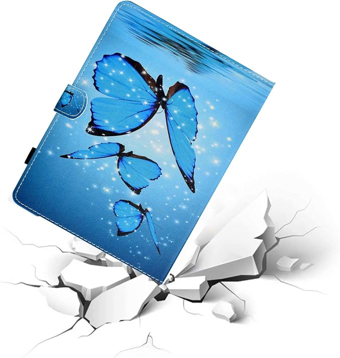 Universal 7 Inch Tablet Case Techcircle Ultra Slim Lightweight PU Leather Stand Folio Flip Wallet Protective Shell Case [Card Slots] [Magnetic Closure] for All 7 Android Tablet PC Cherry Blossom