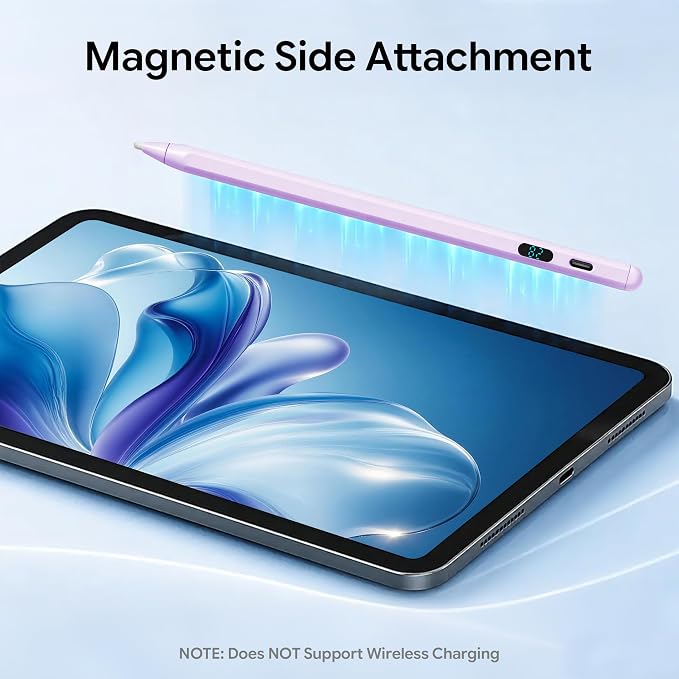 LED Battery Display Stylus Pen Dual Modes Fast Charge Universal Active Digital Pencil for iPad iPhone Samsung Android &lt2ms Low Latency Tilt Sensitivity for Drawing Note Taking No Bluetooth Styl