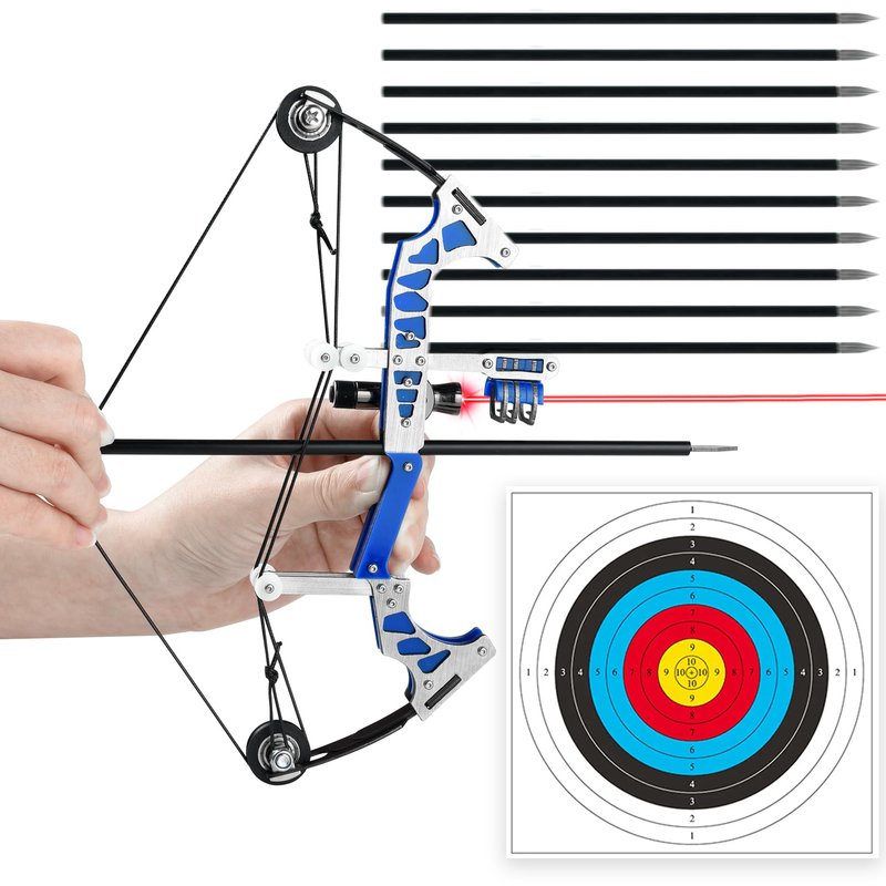 Archery Bow Set Laser Compound Bow Stainless Steel Training Bow Outdoor Sports Hunting Cool Stuff Professional Competition