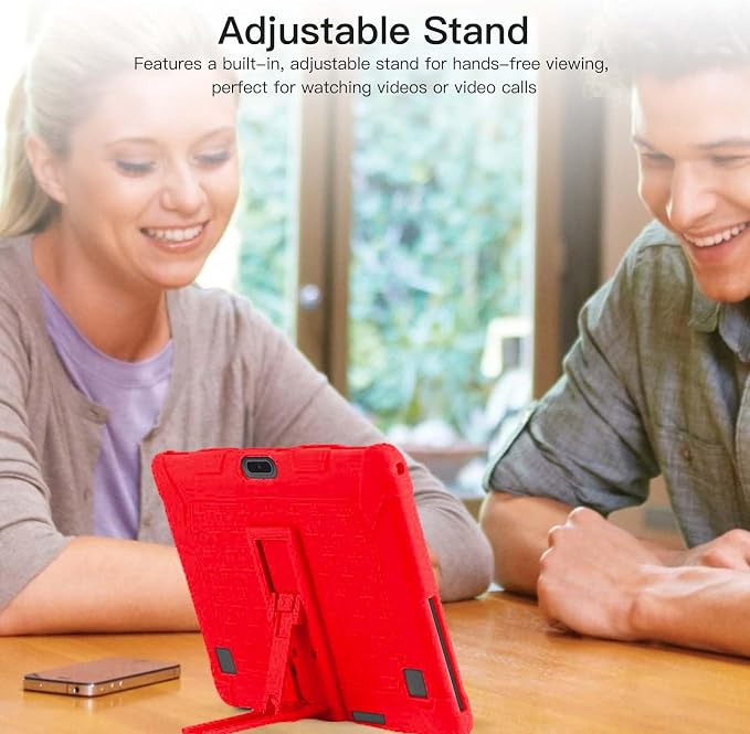 Case for ZZB ZB10 / JUNYANG Tablet 10.1 inchSoft Silicone Protector CoverKids FriendlyAdjustable Stand Tablet Cover4 Corners Thicken ShockproofBlack