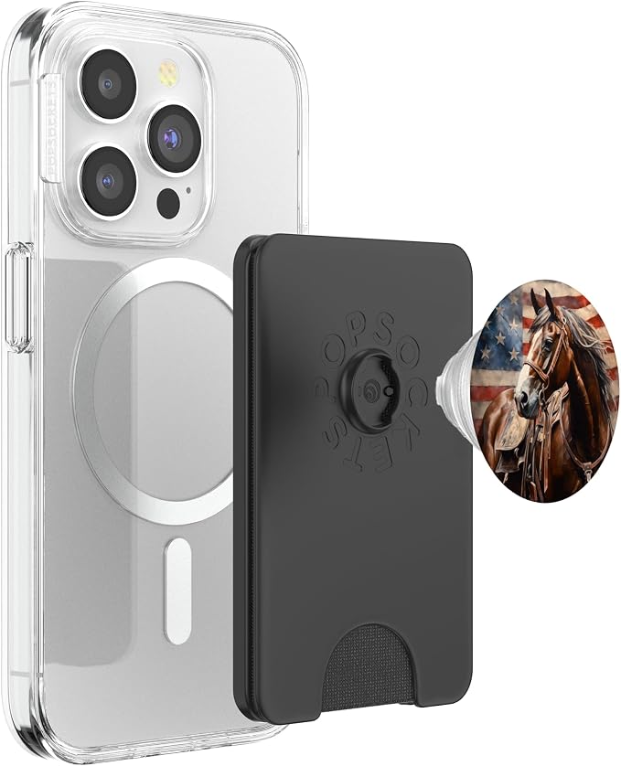 Patriotic Horse American Flag USA PopSockets Adhesive PopGrip