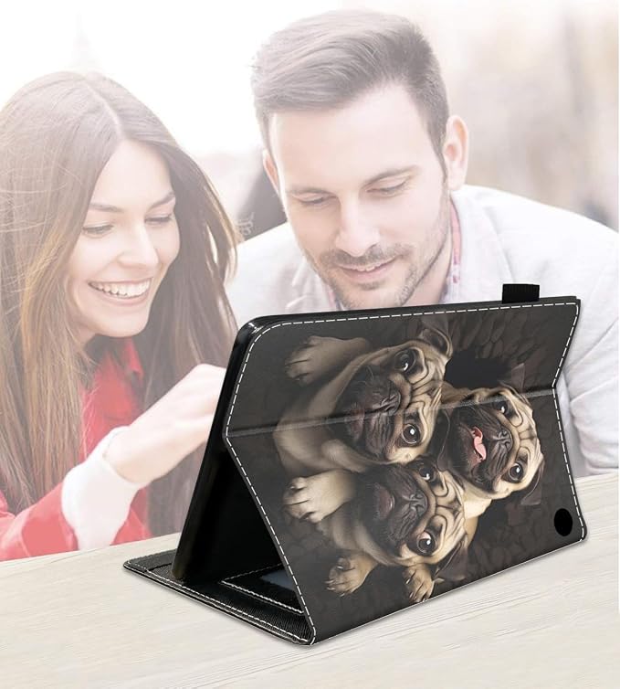 Case for Amazon Kindle Fire HD 8/Fire HD 8 Plus Tablet (12th/10th Generation 2024/2022/2020 Release) Slim PU Leather Cover with Card Slot &amp Auto Wake/Sleep African American Women