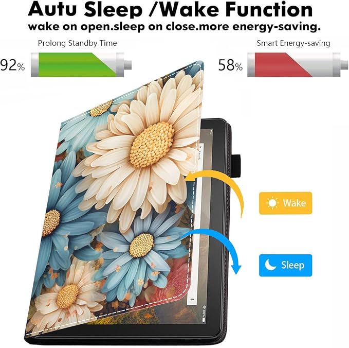 Case for Amazon Kindle Fire HD 8/Fire HD 8 Plus Tablet (12th/10th Generation 2024/2022/2020 Release) - PU Leather Folio Cover with Smart Auto Wake/Sleep Bald Eagle