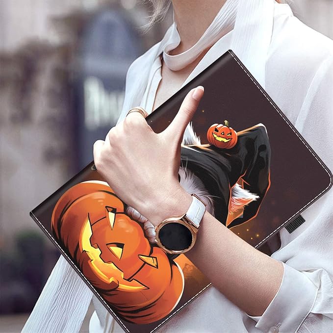 Case for All-New Amazon Fire HD 10 and 10 Plus Tablet (13th/11th Generation 2023/2021 Release) 10.1 Multi-Angle Smart Stand Cover Auto Sleep/Wake Skull and Fire